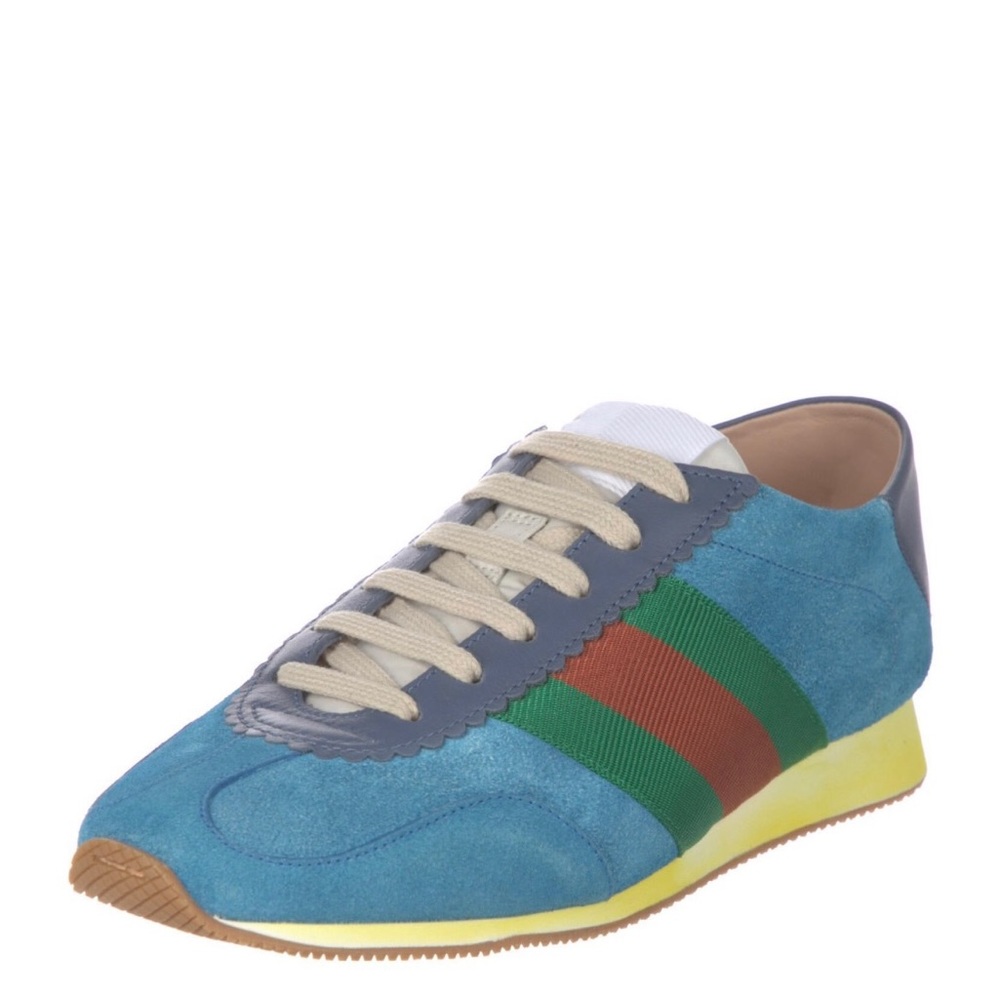 Gucci G7 Blue Suede women sneakers size 6.